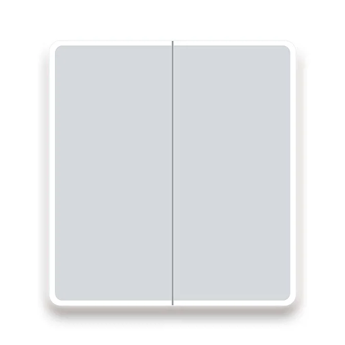 Toreno 700 x 650mm LED Illuminated 2-Door Mirror Cabinet with Motion Sensor, Anti-Fog & Shaving Socket - Image 2