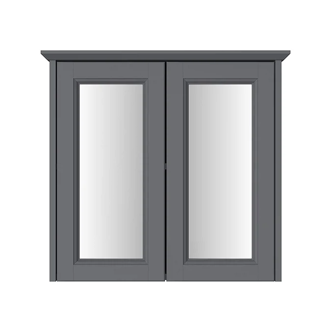 Heritage Caversham Double Door Mirror Wall Cabinet - Graphite