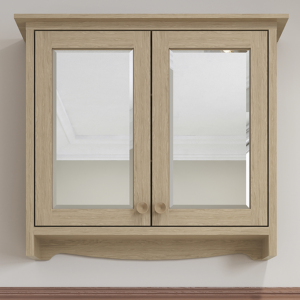 Burlington Guild 650mm Bathroom Mirror Cabinet - Light Oak