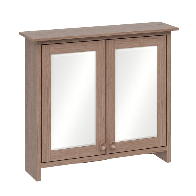 Burlington Guild 650mm Bathroom Mirror Cabinet - Dark Oak - Image 4