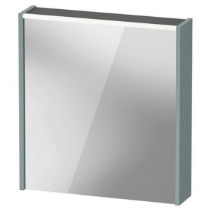 Duravit D-Code 650 x 700mm Illuminated LED Mirror Cabinet - Fjord Green