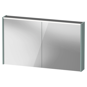 Duravit D-Code 1200 x 700mm Illuminated LED Mirror Cabinet - Fjord Green