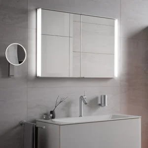 Keuco Royal Match 800mm Semi-Recessed LED Illuminated Mirror Cabinet