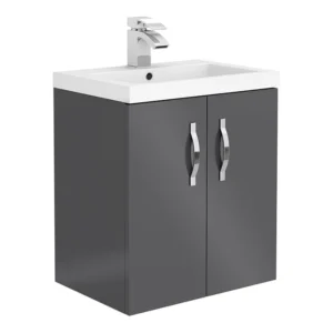 Apollo2 505mm Gloss Grey Wall Hung Vanity Unit