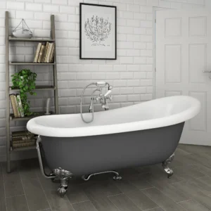 Astoria Grey 1710 Roll Top Slipper Bath w. Ball + Claw Leg Set