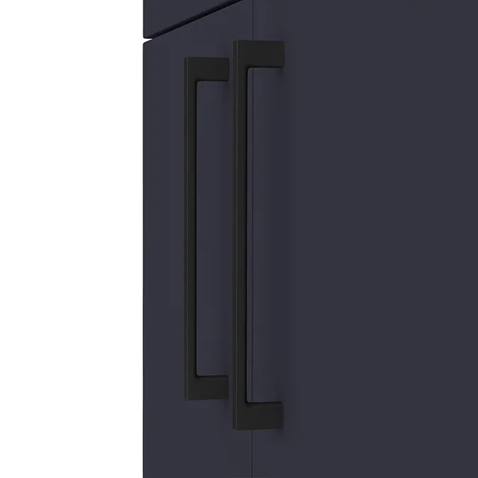 Arezzo 500 Matt Blue Floor Standing Vanity Unit with Matt Black Handles - Image 3