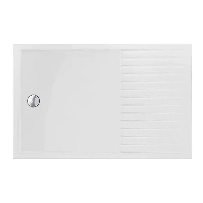 Arezzo 1600 x 800 Brushed Brass Wet Room (inc. Screen, Side Panel + Tray) - Image 2