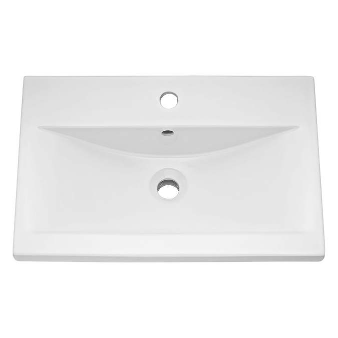 Arezzo 500 Matt Dark Green Floor Standing Vanity Unit with Brushed Brass Handles - Image 5