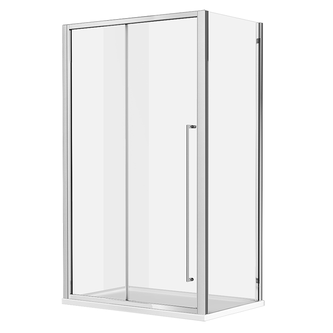 Arezzo 1200 x 800 Soft Closing Sliding Shower Door Enclosure - Chrome - Image 3