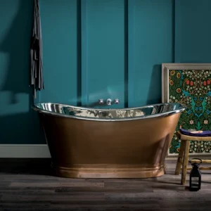 BC Designs 1700mm Antique Copper / Nickel Double Ended Freestanding Bath