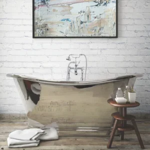 BC Designs 1700mm Nickel Double Ended Freestanding Bath