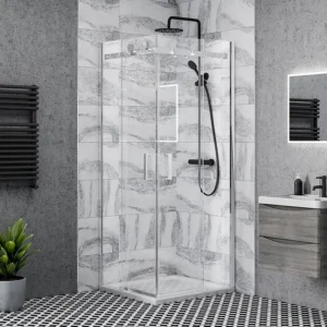 Nova Square 800 x 800mm Frameless Corner Entry Shower Enclosure
