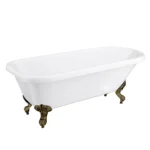 Astoria 1550 Roll Top Slipper Bath + Antique Brass Leg Set