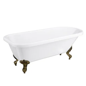 Astoria 1550 Roll Top Slipper Bath + Antique Brass Leg Set