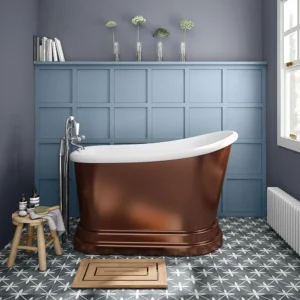 Chatsworth Copper Effect 1300mm Short Roll Top Bath