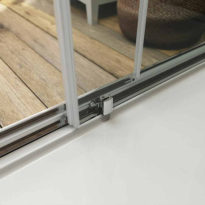 The Bath Co. 1000 x 900mm Camberley 8mm Traditional Sliding Enclosure (Excludes Tray) - Image 2