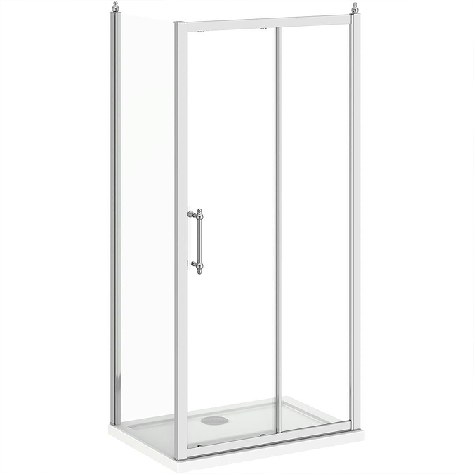 The Bath Co. 1000 x 900mm Camberley 8mm Traditional Sliding Enclosure (Excludes Tray) - Image 5