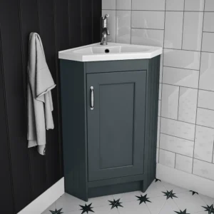 Chatsworth Traditional Graphite Corner Vanity Unit