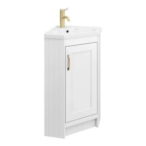 Chatsworth Traditional White Corner Vanity Unit