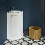 Burlington Freestanding Corner Vanity Unit - Matt White - 430mm Wide