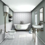 Astoria 1710 Roll Top Slipper Bath + Antique Brass Leg Set