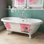 Louise Dear Kiss Kiss Bam Bam 1700 x 740mm Roll Top Freestanding Bath with White Claw Feet