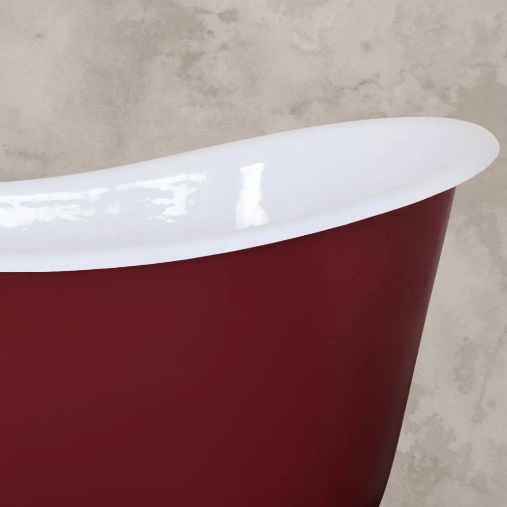 Hurlingham Shelley 0TH Cast Iron Bath (1370 x 730mm) Chrome Feet - Image 5