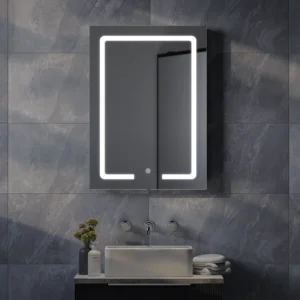 Toreno 500x700mm LED Illuminated Mirror with Anti-Fog Demist, Dimmer and Touch Sensor