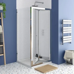 Monza 760 x 760mm Bi-Fold Door Shower Enclosure without Tray