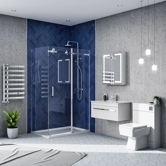 Nova Frameless 1000 x 800 Sliding Door Shower Enclosure - Image 3