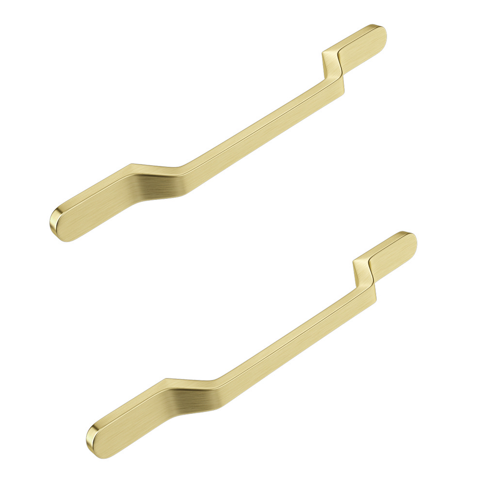 Trafalgar Wall Hung Vanity - Matt Black - 500mm 2 Drawer with Brushed Brass Handles - Image 3