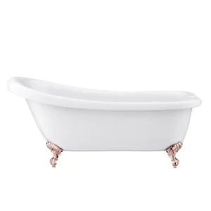 Oxford 1710 Roll Top Slipper Bath + Rose Gold Leg Set