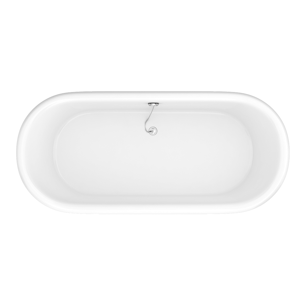 Trafalgar Roll Top Cast Iron Bateau Bath - 1800 x 800mm - Image 5