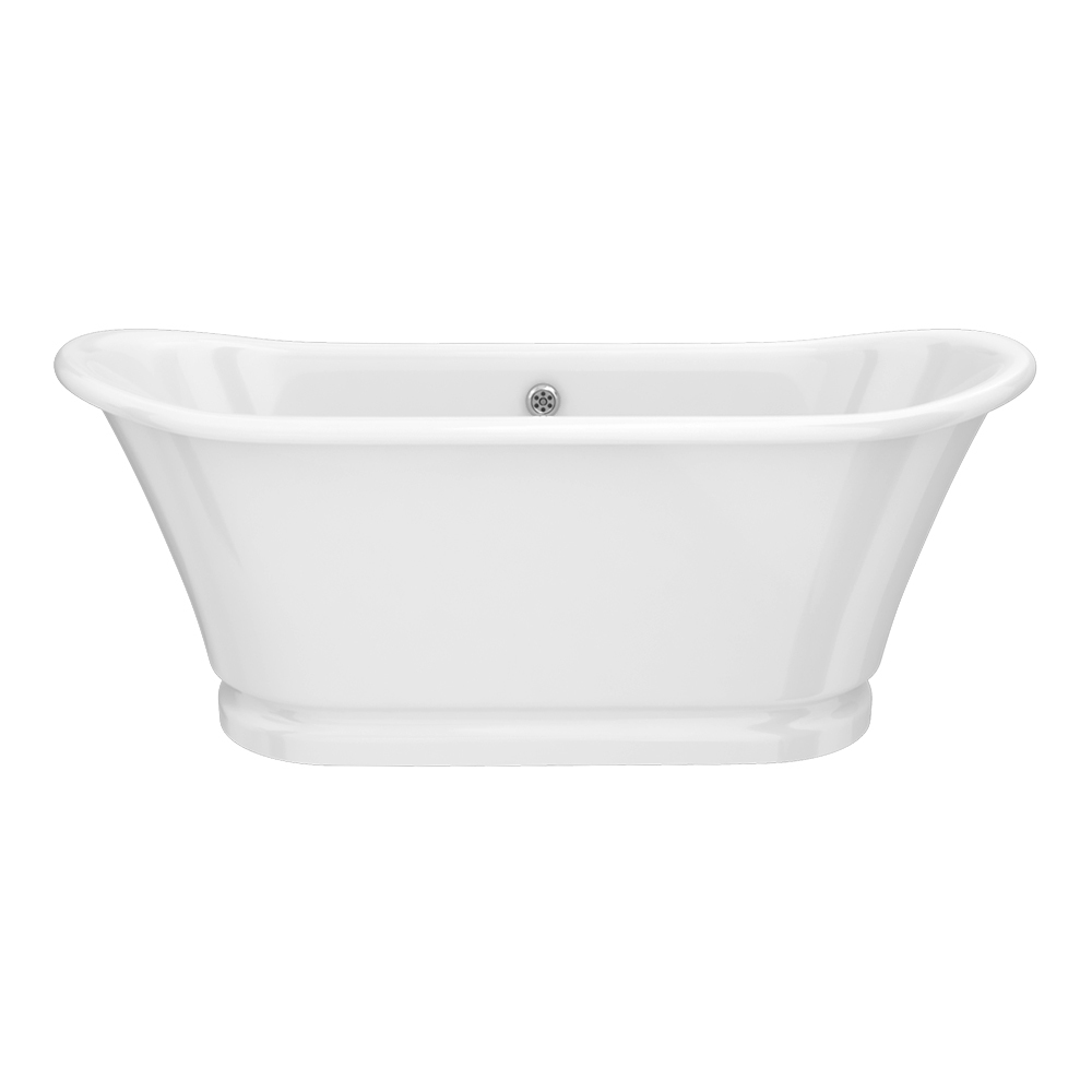 Trafalgar Roll Top Cast Iron Bateau Bath - 1800 x 800mm