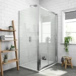 Newark 1000 x 760mm Sliding Door Shower Enclosure + Pearlstone Tray