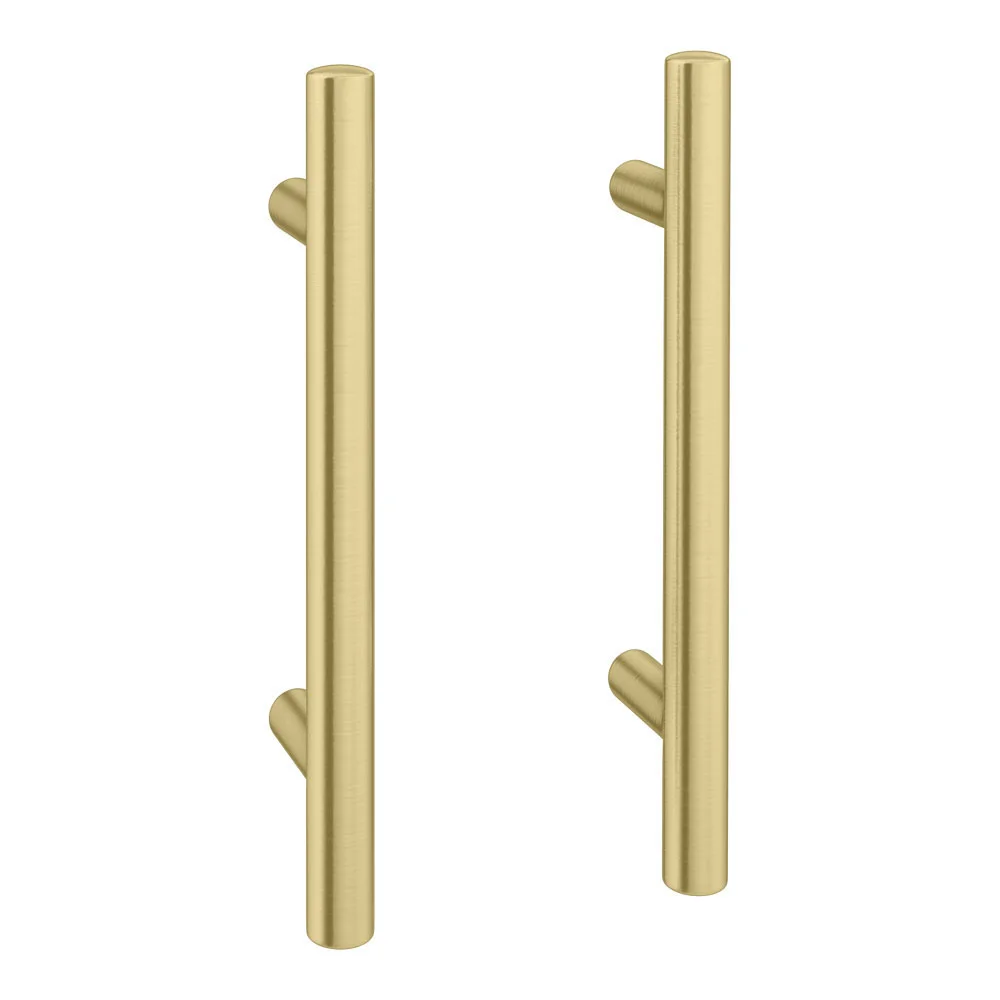 Venice Corner Vanity Unit - Gloss White - 590mm with Brushed Brass Handles - Image 3