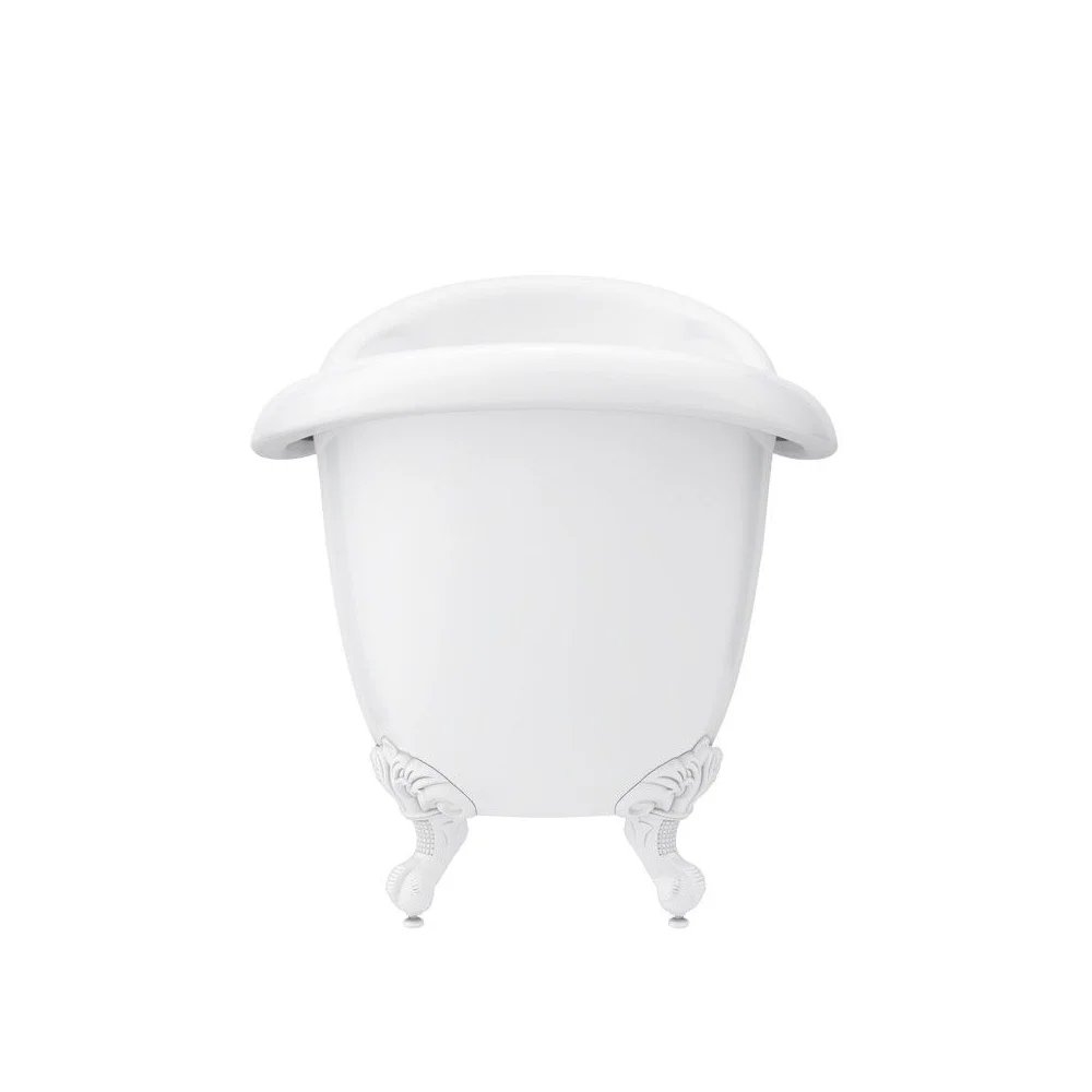 Earl 1750 Double Ended Roll Top Slipper Bath + White Leg Set - Image 3