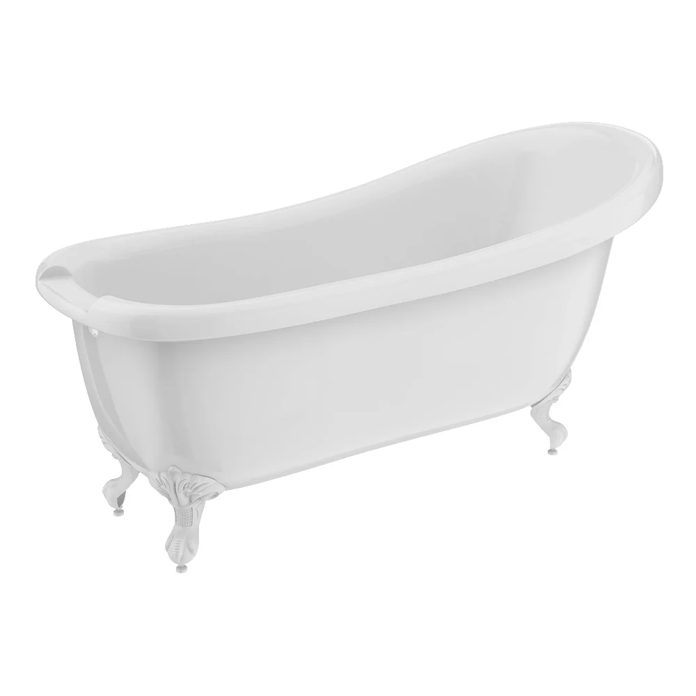 Oxford 1710 Roll Top Slipper Bath + White Leg Set - Image 3