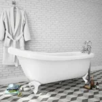 Oxford 1710 Roll Top Slipper Bath + White Leg Set