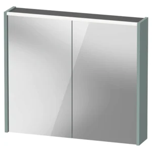 Duravit D-Code 800 x 700mm Illuminated LED Mirror Cabinet - Fjord Green