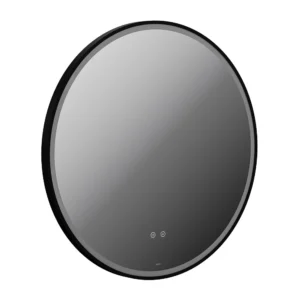Vado Cameo 800mm Illuminated Round Anti-Fog Mirror - Matt Black
