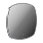 Vado Cameo 800mm Illuminated Soft Square Anti-Fog Mirror - Satin Chrome