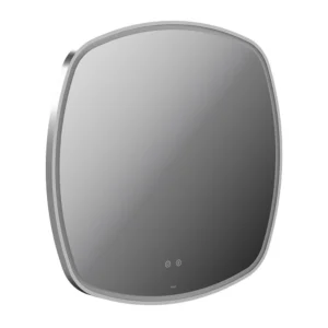 Vado Cameo 800mm Illuminated Soft Square Anti-Fog Mirror - Satin Chrome