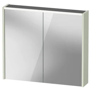 Duravit D-Code 800 x 700mm Illuminated LED Mirror Cabinet - Pale Green