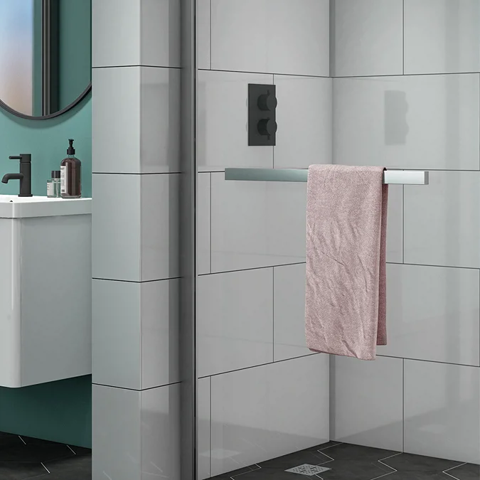 Matrix 10mm Glass Walk-In Enclosure + Side Panel (1400 x 800mm) No Tray - Image 2