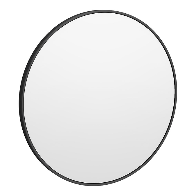 Arezzo Matt Black 800mm Round Mirror - Image 2