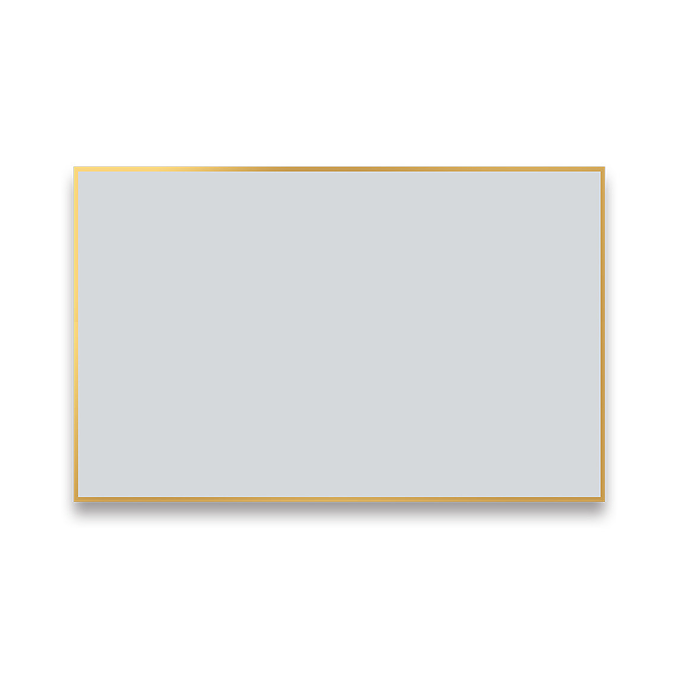 Arezzo Brushed Brass Square Edge 1200 x 700 Mirror - Image 2