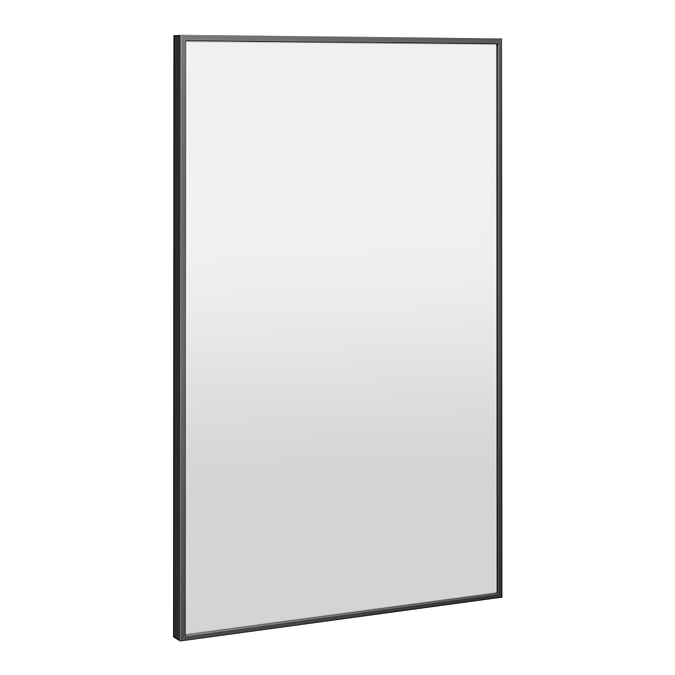 Arezzo Thin Frame 500 x 800mm Rectangular Mirror - Matt Black - Image 2