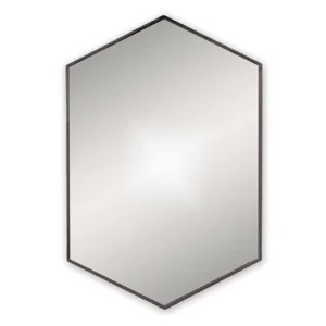 Venice Black 500 x 750mm Hexagonal Mirror
