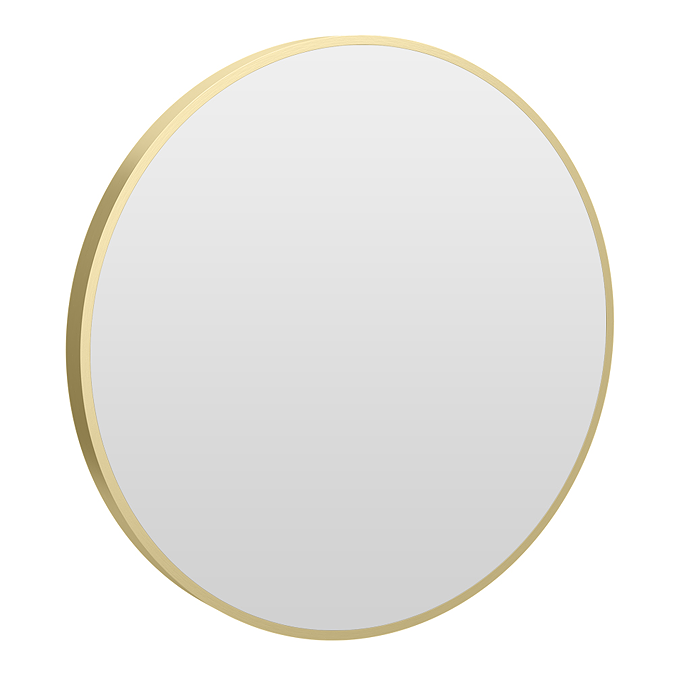 Arezzo Brushed Brass 600mm Round Mirror - Image 4
